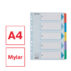 Przekładki kartonowe Mylar A4 Esselte, biały 1-5