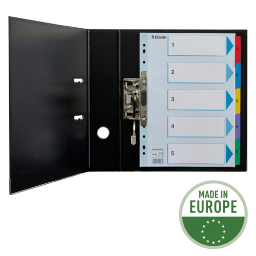 100160_02.jpg Przekładki kartonowe Mylar A4 Esselte, biały 1-5