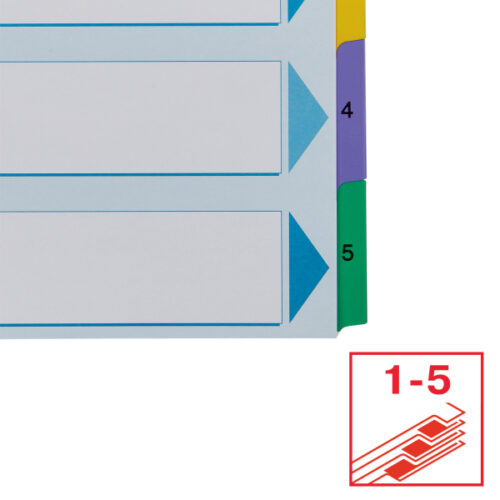100160_04.jpg Przekładki kartonowe Mylar A4 Esselte, biały 1-5