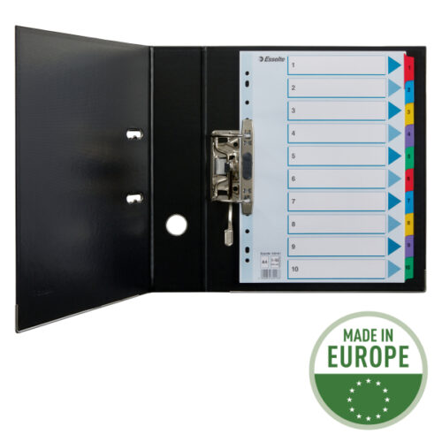 100161_02.jpg Przekładki kartonowe Mylar A4 Esselte, biały 1-10