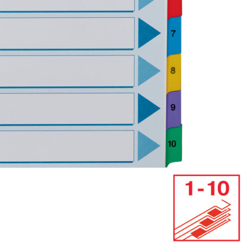 100161_04.jpg Przekładki kartonowe Mylar A4 Esselte, biały 1-10