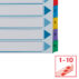 Przekładki kartonowe Mylar A4 Esselte, biały 1-10
