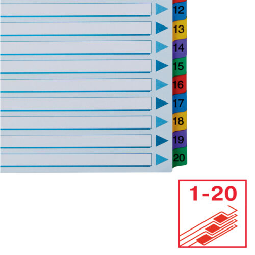 100163_04.jpg Przekładki kartonowe Mylar A4 Esselte, biały 1-20