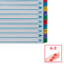 Przekładki kartonowe Mylar A4 Esselte, biały A-Z