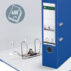 Segregator Leitz A4 z mech. 180°, szer. 80 mm, 30% PP z recyklingu, ciemnoniebieski