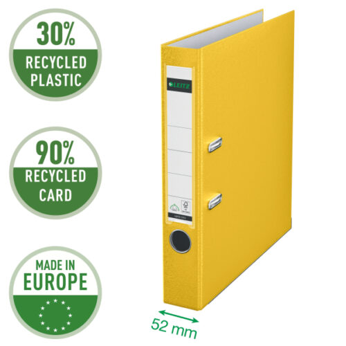 10155015_01.jpg Segregator Leitz A4 z mech. 180°, szer. 50 mm, 30% PP z recyklingu, żółty