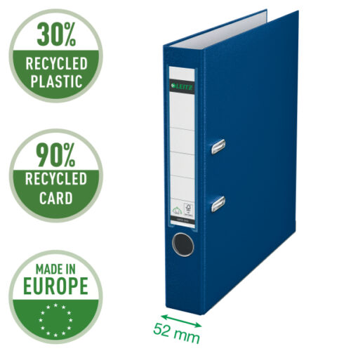 10155035_01.jpg Segregator Leitz A4 z mech. 180°, szer. 50 mm, 30% PP z recyklingu, niebieski