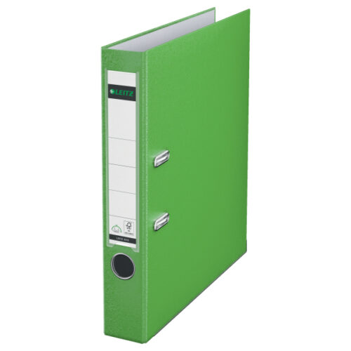 Segregator Leitz A4 z mech. 180°, szer. 50 mm, 30% PP z recyklingu, jasnozielony