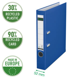Segregator Leitz A4 z mech. 180°, szer. 50 mm, 30% PP z recyklingu, ciemnoniebieski