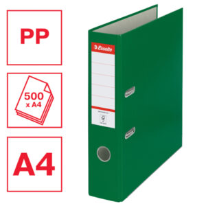 Segregator Esselte A4, ekonomiczny 75 mm, zielony