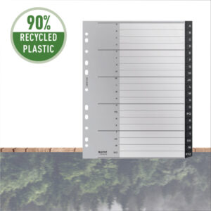Przekładki Recycle A4 PP A - Z, czarne
