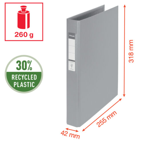 14456_n_01.jpg Segregator Esselte A4 z 2 kółkami, grzbiet 42 mm, bordowy