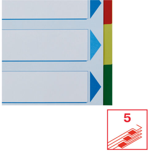 15266_04.jpg Przekładki plastikowe MAXI z PP Esselte, 5 kart