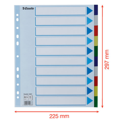 15267_05.jpg Przekładki plastikowe MAXI z PP Esselte, 10 kart