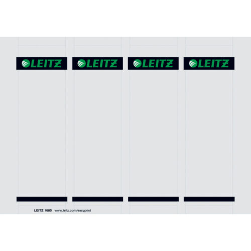 Etykiety grzbietowe PC, szerokie do segreg. Leitz, 56X190 mm, 100 szt., szare, kartonowe (25x4)