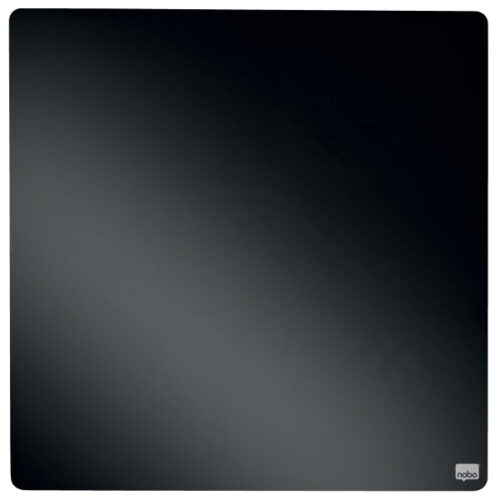 Mała tabliczka suchościeralna Nobo z powierzchnią magnetyczną, 360x360mm, czarna