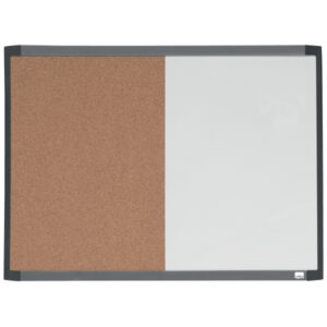 Mała tabliczka Nobo CombiBoard 585x430mm, tablica suchościeralna biała i korkowa (pół na pół)