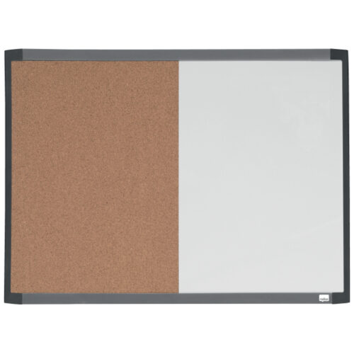 Mała tabliczka Nobo CombiBoard 585x430mm, tablica suchościeralna biała i korkowa (pół na pół)