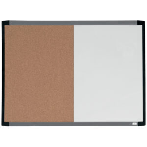 Mała tabliczka Nobo CombiBoard 585x430mm, tablica suchościeralna biała i korkowa (pół na pół)