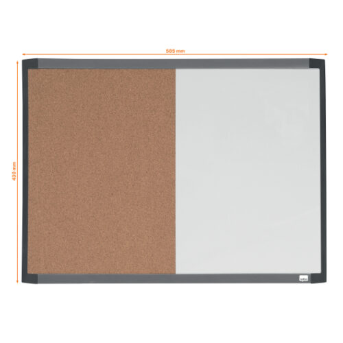1903784_iu_04.jpg Mała tabliczka Nobo CombiBoard 585x430mm, tablica suchościeralna biała i korkowa (pół na pół)