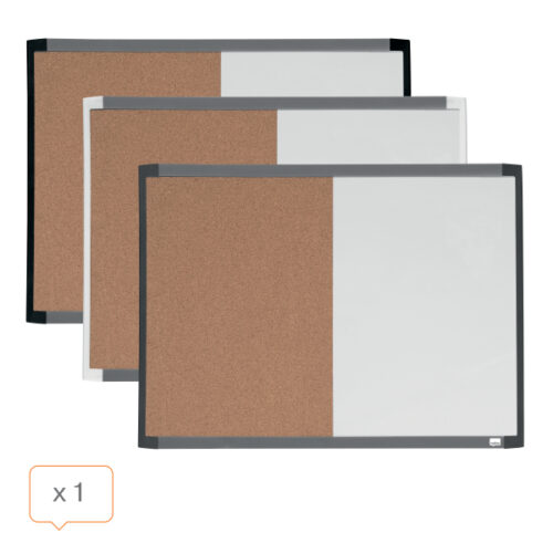 1903784_iu_07.jpg Mała tabliczka Nobo CombiBoard 585x430mm, tablica suchościeralna biała i korkowa (pół na pół)
