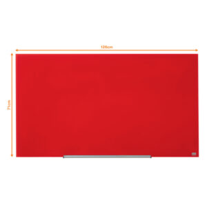 Tablica szklana Nobo Impression Pro, czerwona (126,4 x 71,1cm)