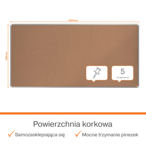 1915185_n_03.jpg Tablica ogłoszeniowa korkowa Nobo Premium Plus 2000x1000mm
