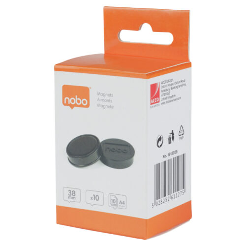 1915305_n_03.jpg Magnesy Nobo do tablic 38 mm (1,5 kg), czarne, op./10 szt.