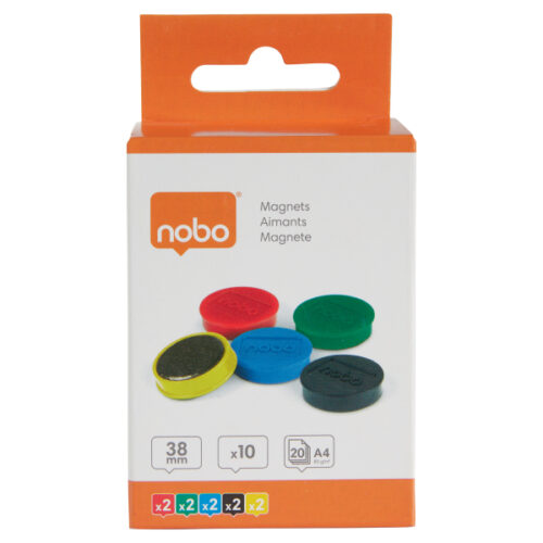 1915318_08.jpg Magnesy Nobo do tablic 38 mm (2,5 kg), mix kolorów, op./10 szt.