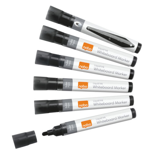 Markery Nobo Liquid Ink, czarne, op./10 szt.