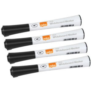Markery Nobo Glide, cienkie, czarne, op./4 szt. (blister)