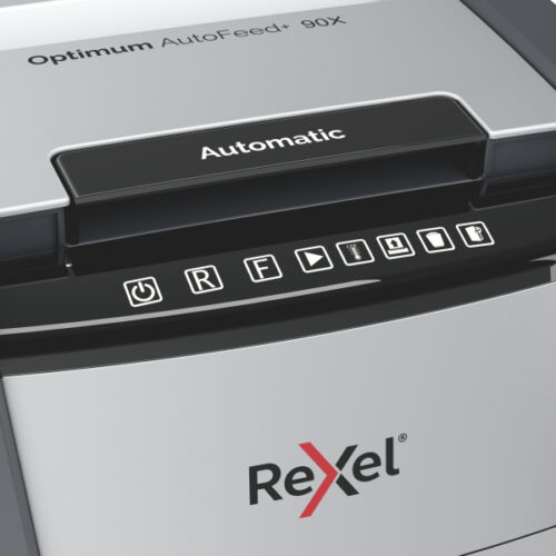 2020090XEU_03.jpg Niszczarka Rexel Optimum AutoFeed+ 90X, P4, 90 kartek, 34 l kosz