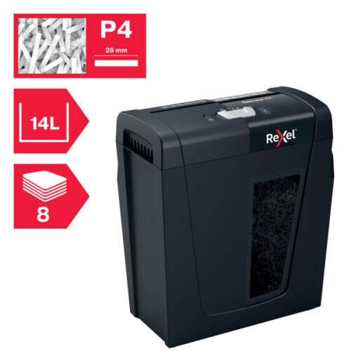 2020123EU_n_06.jpg Niszczarka Rexel Secure X8, P4, 8 kartek, 14 l kosz