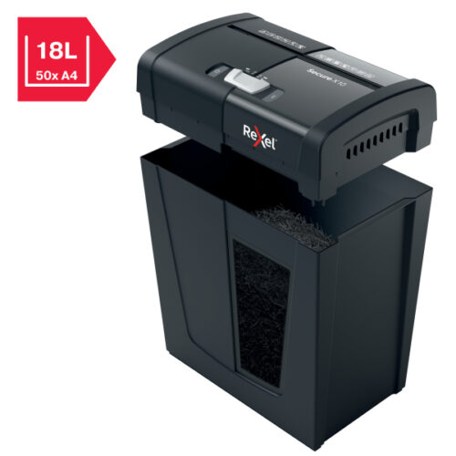 2020124EU_n_02.jpg Niszczarka Rexel Secure X10, P4, 10 kartek, 18 l kosz