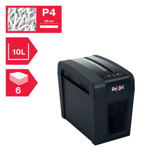 2020125EU_n_06.jpg Niszczarka Rexel Secure X6-SL, P4, 6 kartek, 10 l kosz