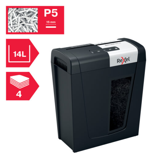 2020129EU_n_06.jpg Niszczarka Rexel Secure MC4, P5, 4 kartki, 14 l kosz