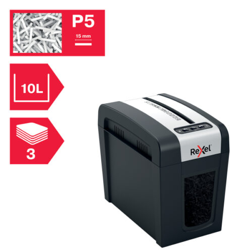 2020131EU_n_06.jpg Niszczarka Rexel Secure MC3-SL, P5, 3 kartki, 10 l kosz