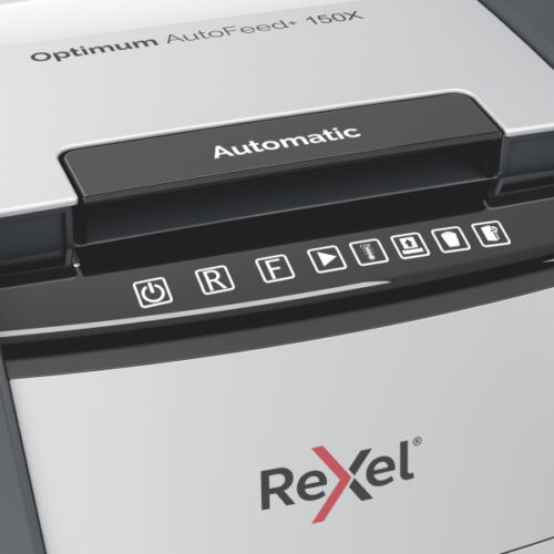 2020150XEU_03.jpg Niszczarka Rexel Optimum AutoFeed+ 150X, P4, 150 kartek, 44 l kosz