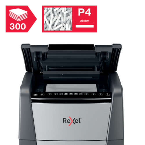 2020300XEU_02.jpg Niszczarka Rexel Optimum AutoFeed+ 300X, P4, 300 kartek, 60 l kosz