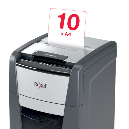 2020300XEU_04.jpg Niszczarka Rexel Optimum AutoFeed+ 300X, P4, 300 kartek, 60 l kosz
