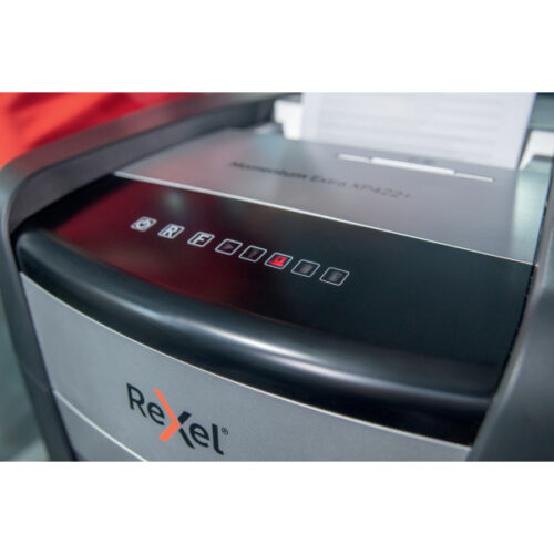 2021421XEU_n_05.jpg Niszczarka Rexel Momentum Extra XP420+, P4, 20 kartek, 60 l kosz