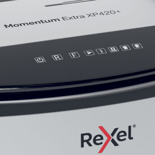 2021421XEU_n_19.jpg Niszczarka Rexel Momentum Extra XP420+, P4, 20 kartek, 60 l kosz