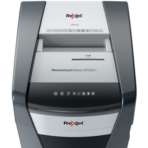 2021421XEU_n_22.jpg Niszczarka Rexel Momentum Extra XP420+, P4, 20 kartek, 60 l kosz