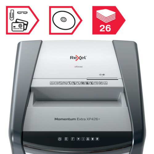 2021426XEU_n_20.jpg Niszczarka Rexel Momentum Extra XP426+, P4, 26 kartek, 120 l kosz