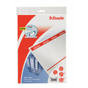 Etykiety grzbietowe PC, szerokie do segreg. samoprzylepne Esselte, 59X192mm, 10x4, białe