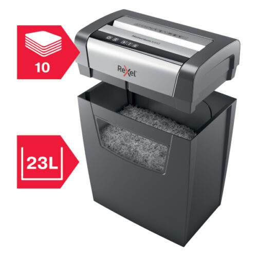 Niszczarka Rexel Momentum X410, P4, 10 kartek, 23 l kosz