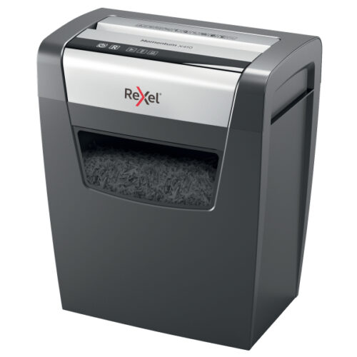 2104571EU_03.jpg Niszczarka Rexel Momentum X410, P4, 10 kartek, 23 l kosz