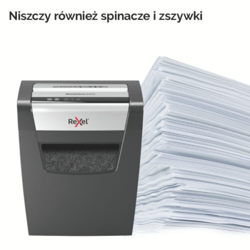 2104571EU_n_03.jpg Niszczarka Rexel Momentum X410, P4, 10 kartek, 23 l kosz