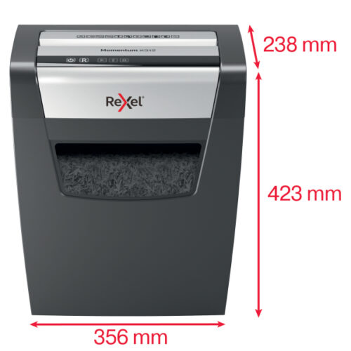 2104572EU_03.jpg Niszczarka Rexel Momentum X312, P3, 12 kartek, 23 l kosz