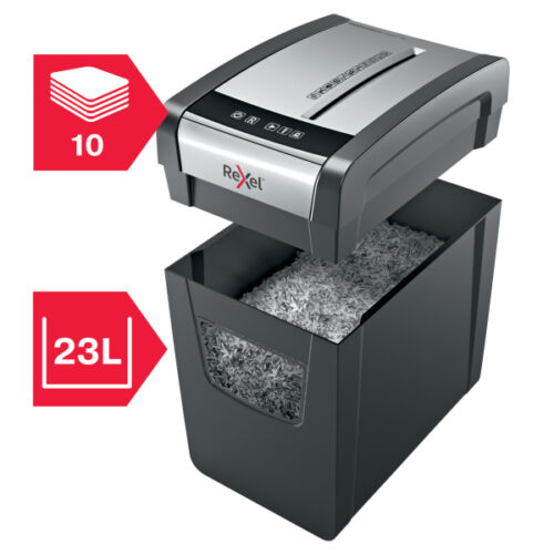 2104573EU_05.jpg Niszczarka Rexel Momentum X410-SL Slimline, P4, 10 kartek, 23 l kosz